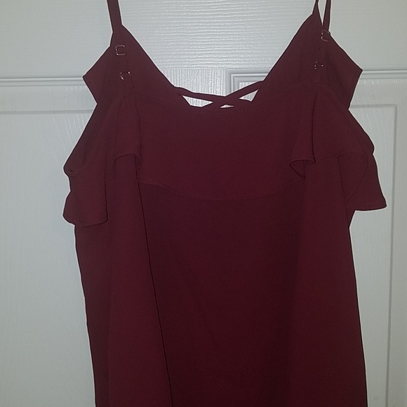 Red Ruffle Tank - Picture 3 of 4